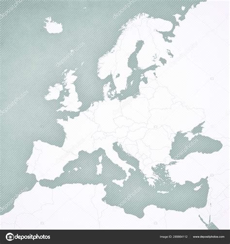 Blanke Kort Over Europa Stock Foto Tindo 289864112