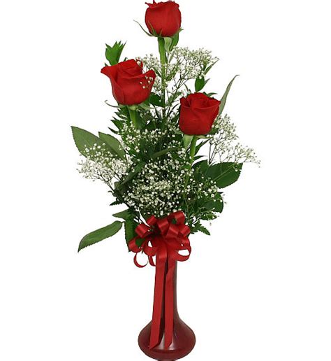 Red Roses Bud Vase Ro8aa • Canada Flowers