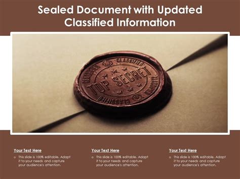 Sealed Document With Updated Classified Information Presentation