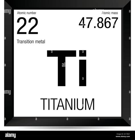 Titanium Symbol Element Number 22 Of The Periodic Table Of The