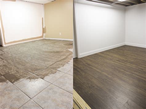Measure and mark out your lines on each plank and make your cuts with a. New Basement Flooring - Shades of Blue Interiors