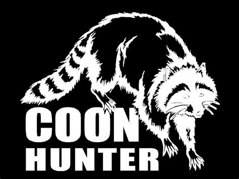 oracal raccoon hunter decal coon hunting car truck vinyl sticker