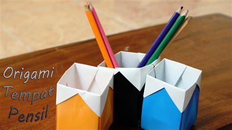 Cara Membuat Tempat Pensil Dari Kertas Kado