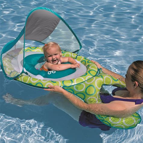 swimways mommy   baby spring float  canopy baby