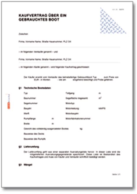 Ratenzahlungsverträge begegnen uns im geschäftsalltag besonders häufig. Kaufvertrag über ein gebrauchtes Boot • DE Vertrag Download
