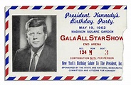 Lot Detail - Ticket From ''New York's Birthday Salute To President ...