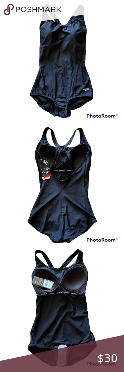 Speedo Black 1 Piece Bathing Suit Competition Lifeguard Swim Meet
