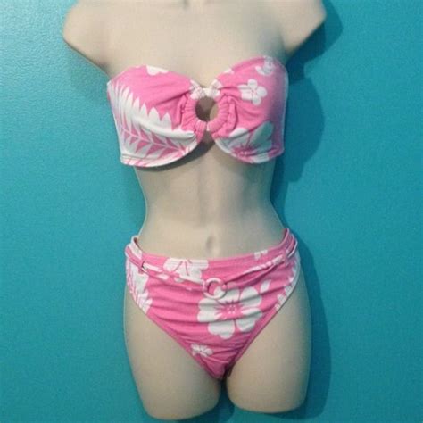 Nwot Pink Floral Bikini Floral Bikini Pink Floral Bikini Bikinis