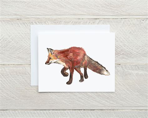Fox Note Cards Foxes Set Of Folded Cards 6 8 Or 12 Fox Etsy Uk