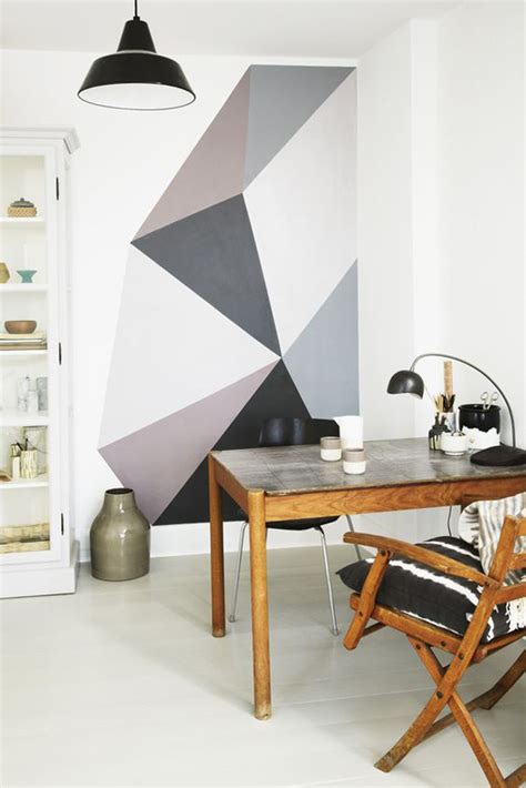 20 Awesome Geometric Walls With Vibrant Colors Home Design And Interior