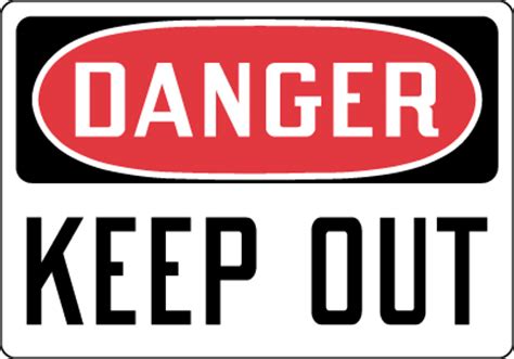 Admittance & Security Sign - Danger: Keep Out | Stonehouse Signs