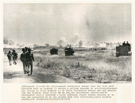 April 23 1972 On The Road Troops Of The 21st Arvn Division Move Up