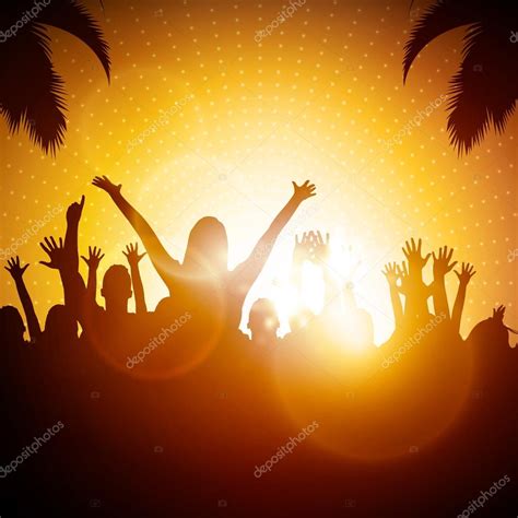 Party People Beach Party Background Stock Illustration By ©hunthomas
