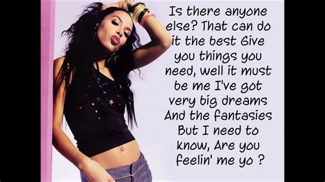 Aaliyah Are You Feeling Me Lyrics On Screen Youtube