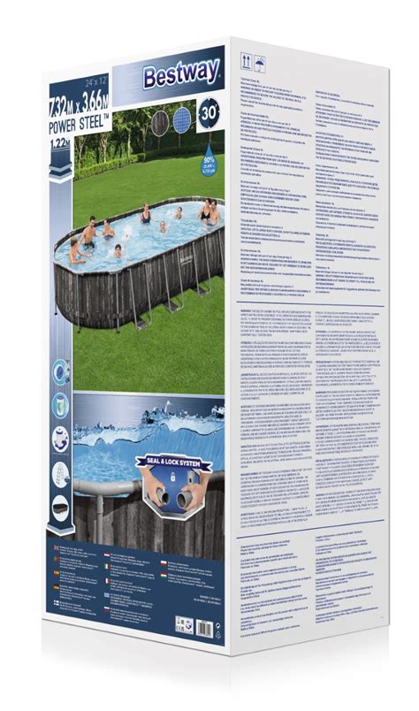 Bestway Power Steel 732 X 366 X 122 Cm Oval Pool Mstige Mv Kr 6349