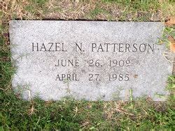 Hazel Nesham Patterson 1909 1985 Find A Grave Memorial