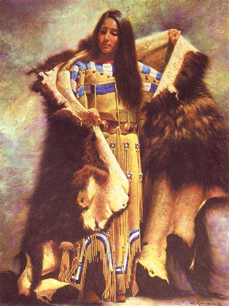 Buffalo Robe By Alfredo Rodriguez Native American Girls Native