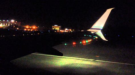 Airplane Night Time Takeoff Youtube