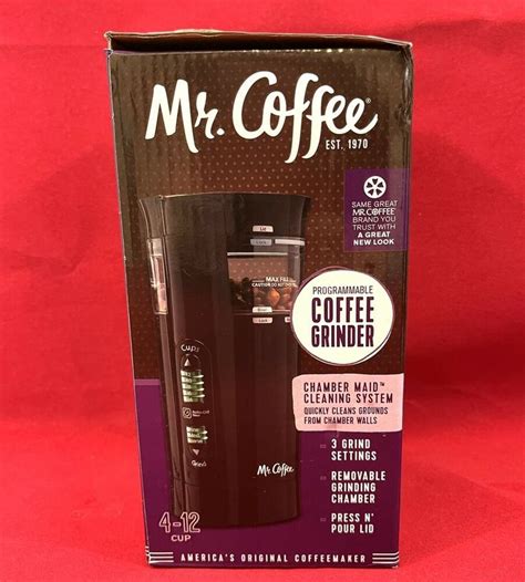 Mr Coffee Ids77 4 12 Cup Programmable Electric Coffee Grinder Black