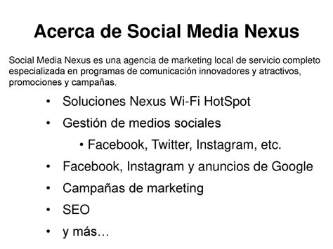 Agenda Acerca De Social Media Nexus Ppt Descargar