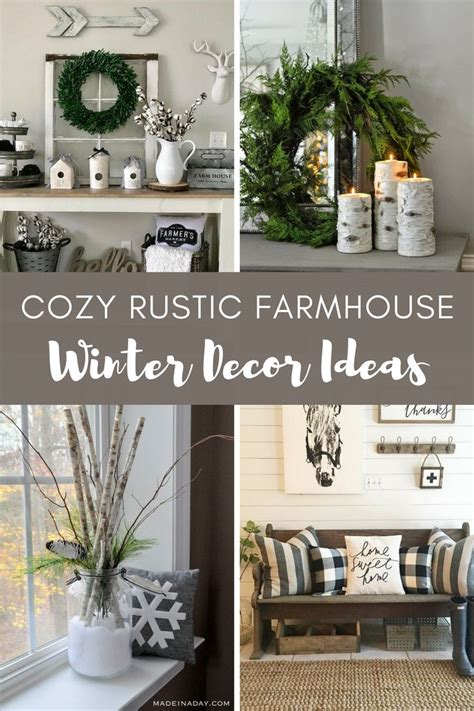 Cozy Rustic Farmhouse Winter Decor Ideas Farmhouse Winter Decor Diy