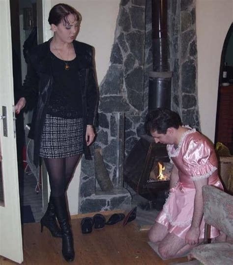 your sissy maid on tumblr how the thoroughly castigated modern husband greets his wife as she