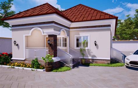 Nigerian House Plan 3 Bedroom Small Detached Bungalow
