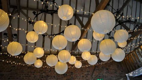 Fairy Lights And Ivory Lanterns Hanging Lantern Company