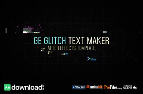 Free Ge Glitch Text Maker Videohive Project Free Download Free