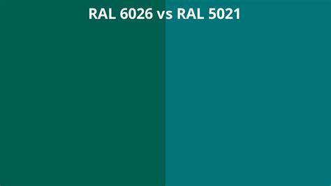 Ral 6026 Vs 5021 Ral Colour Chart Uk