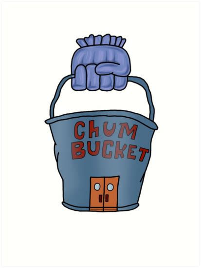 Krabs loses spongebob to plankton in a game of cards, so now he must work at the chum bucket. "Chum Bucket" Art Print by FoliumDesigns | Redbubble