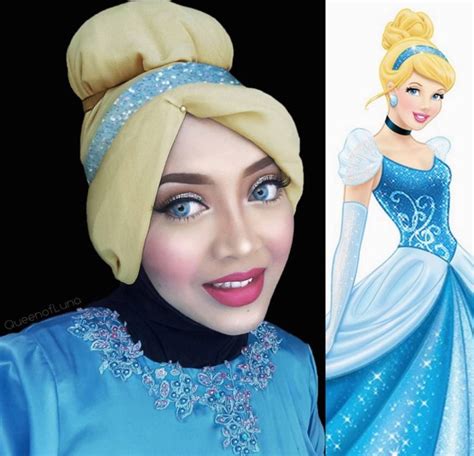 this makeup artist gets creative with her hijab transforming herself to cartoon characters