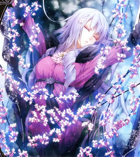 Artist Usuba Kagerou Reine Des Fleurs Violette Art Anime Jolie