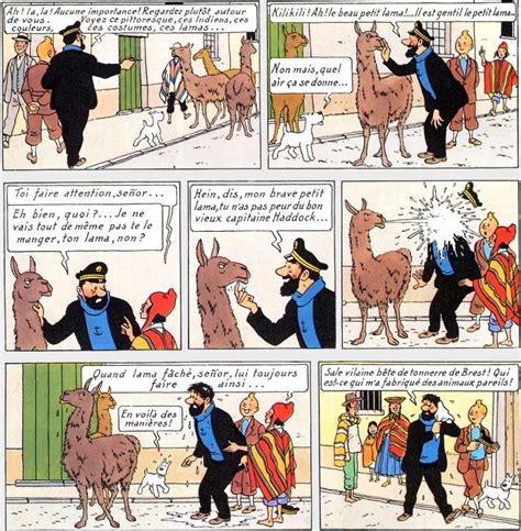 Quand Lama Fâché Lui Toujours Faire Ainsi Soleil Bd Hergé Bd Tintin