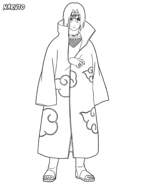 Akatsuki Itachi Coloring Page Free Printable Coloring Pages For Kids