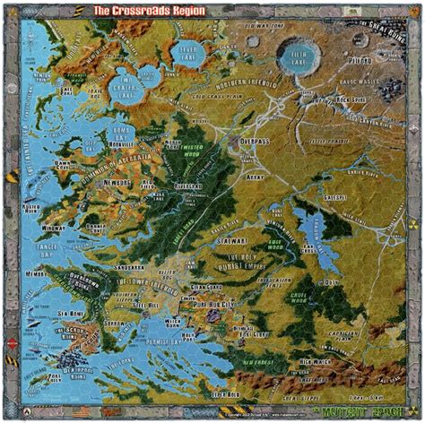 Cartography Post Apocalyptic Map Zone Post Apocalyptic Fantasy Map