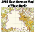 1988 East German Map of West Berlin German Map, Before The Fall, West ...