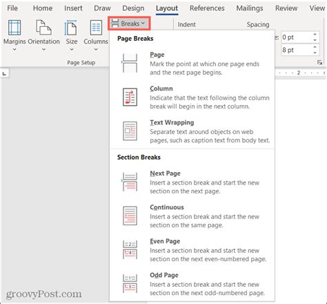 How To Work With Page And Section Breaks In Microsoft Word