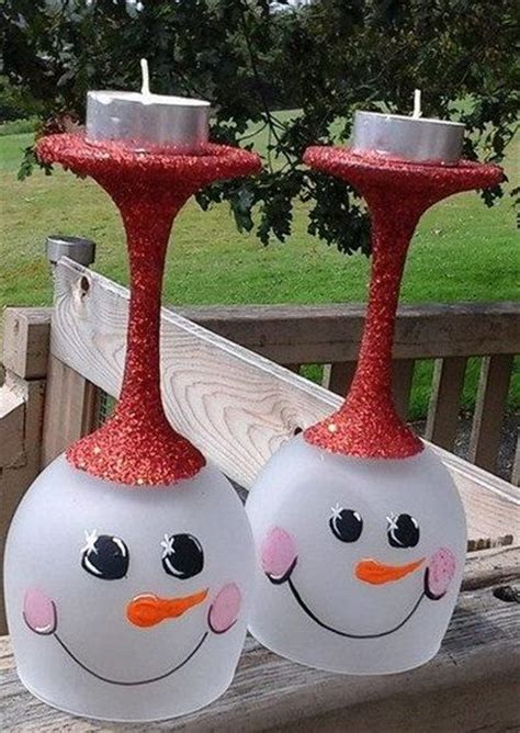 25 Gorgeous Snowman Wine Glass Candle Holders