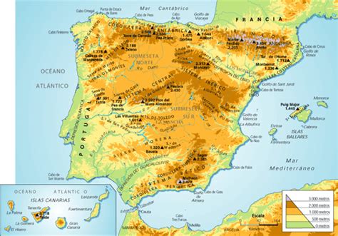 Mapa Físico De España Noticias De España