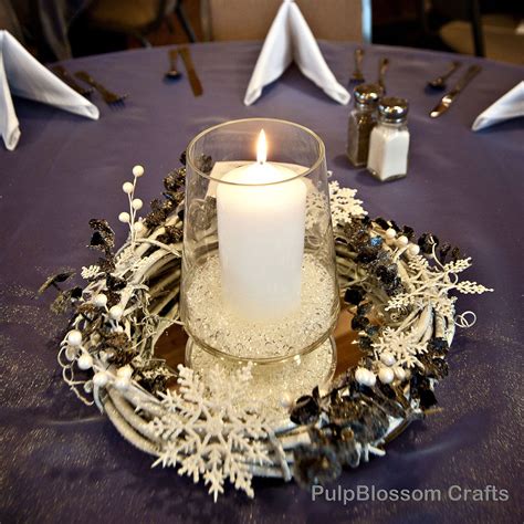 10 Winter Wedding Centerpieces Snowflake Theme 7000 Via Etsy