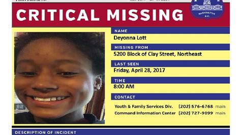 Dc Police Searching For Missing 15 Year Old Girl Last Seen In Ne