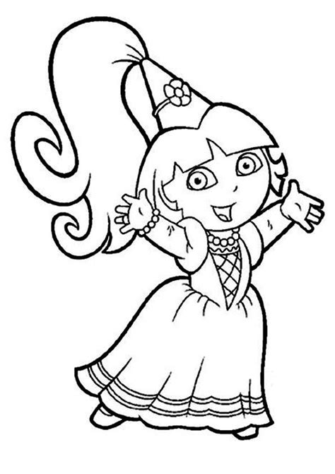 The Dora As Ballet Dancer Coloring Page Boyama Sayfaları Mandala