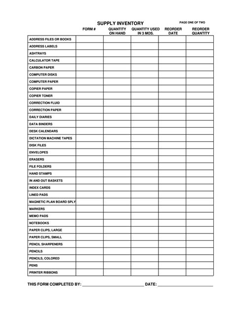 Church Inventory Template Complete With Ease AirSlate SignNow
