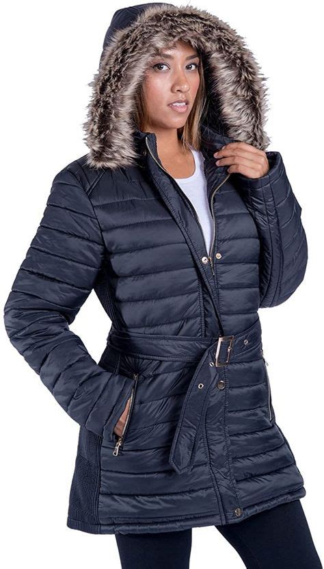 Facitisu Womens Winter Warm Jacket Long Down Faux Fur Hooded Quilted Sherpa Lined Coat Its