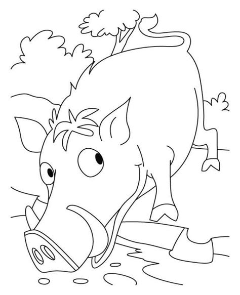 The Wild Boar Coloring Page Free And Online Coloring