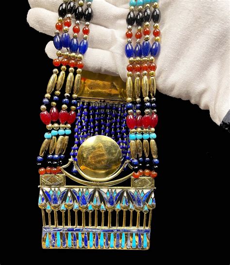 Jewels Of Tutankhamun Necklace With Lunar Pectoral From The Etsy