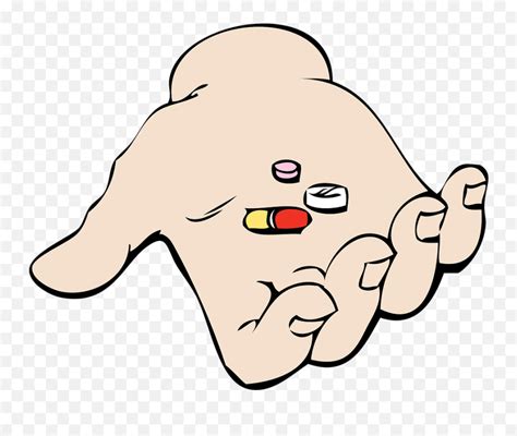 Medication Taking Hand Pills Clip Art Emojinose And Needle Emoji