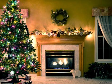 Christmas Fireplace Scene 1280x960 Wallpaper