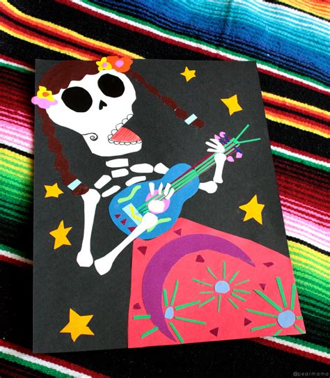 Day Of The Dead Inspired Paper Collage For Kids Pearmama